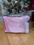 Truly Signature Crystal Pouch Baby Pink Bag W/addt’l Silver Strap 7.1x4.6x2.5 in