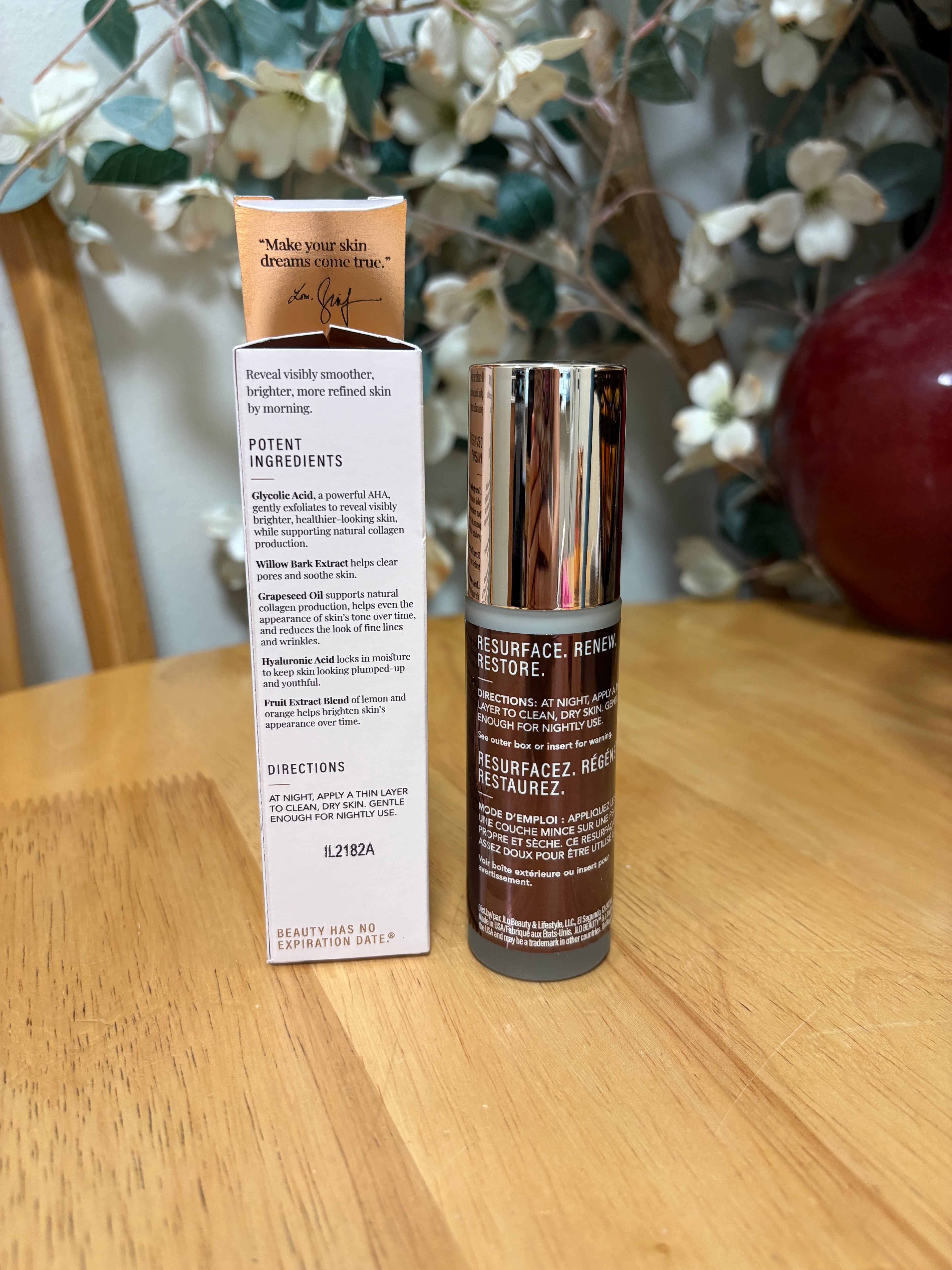 JLo Beauty~That Overnight Hustle, AHA & BHA Resurfacer, full Sz 1oz, BNIB, New
