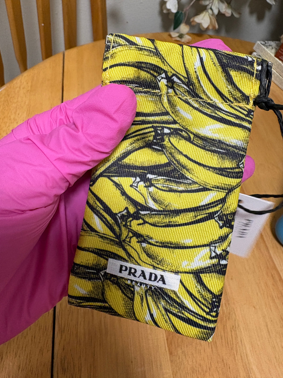 2pc Prada Bundle,MINI Lip Balm 0.04oz, U002 Banana Yellow& Limited Edition Pouch