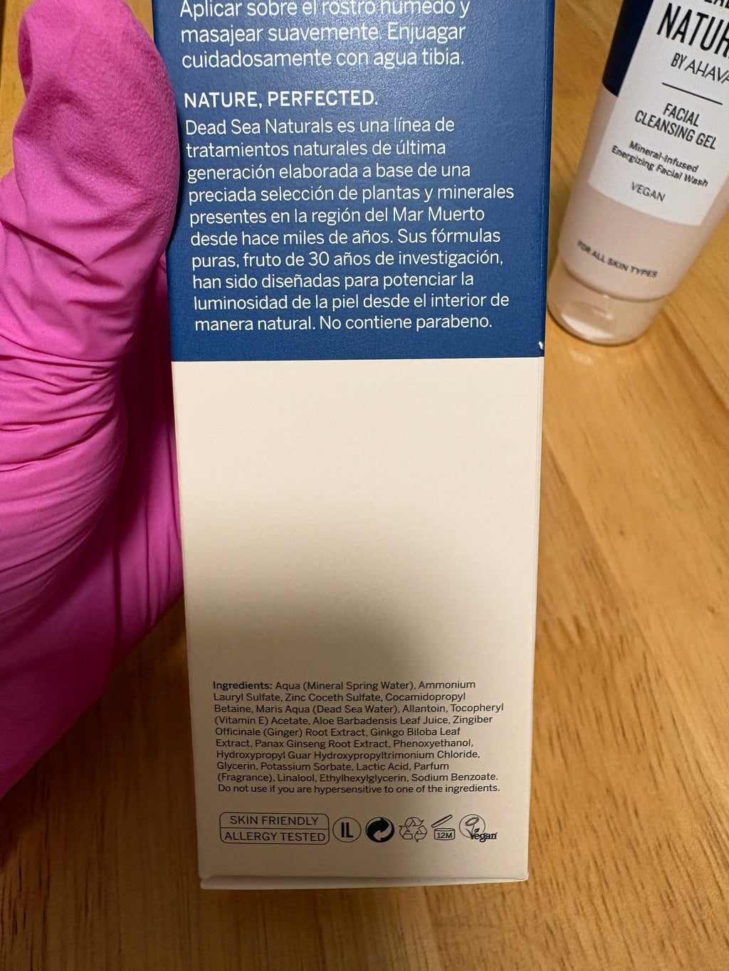 Dead Sea Naturals By Ahava Facial Cleaning Gel Vegan, BNIB, Sealed, New 3.4 Oz