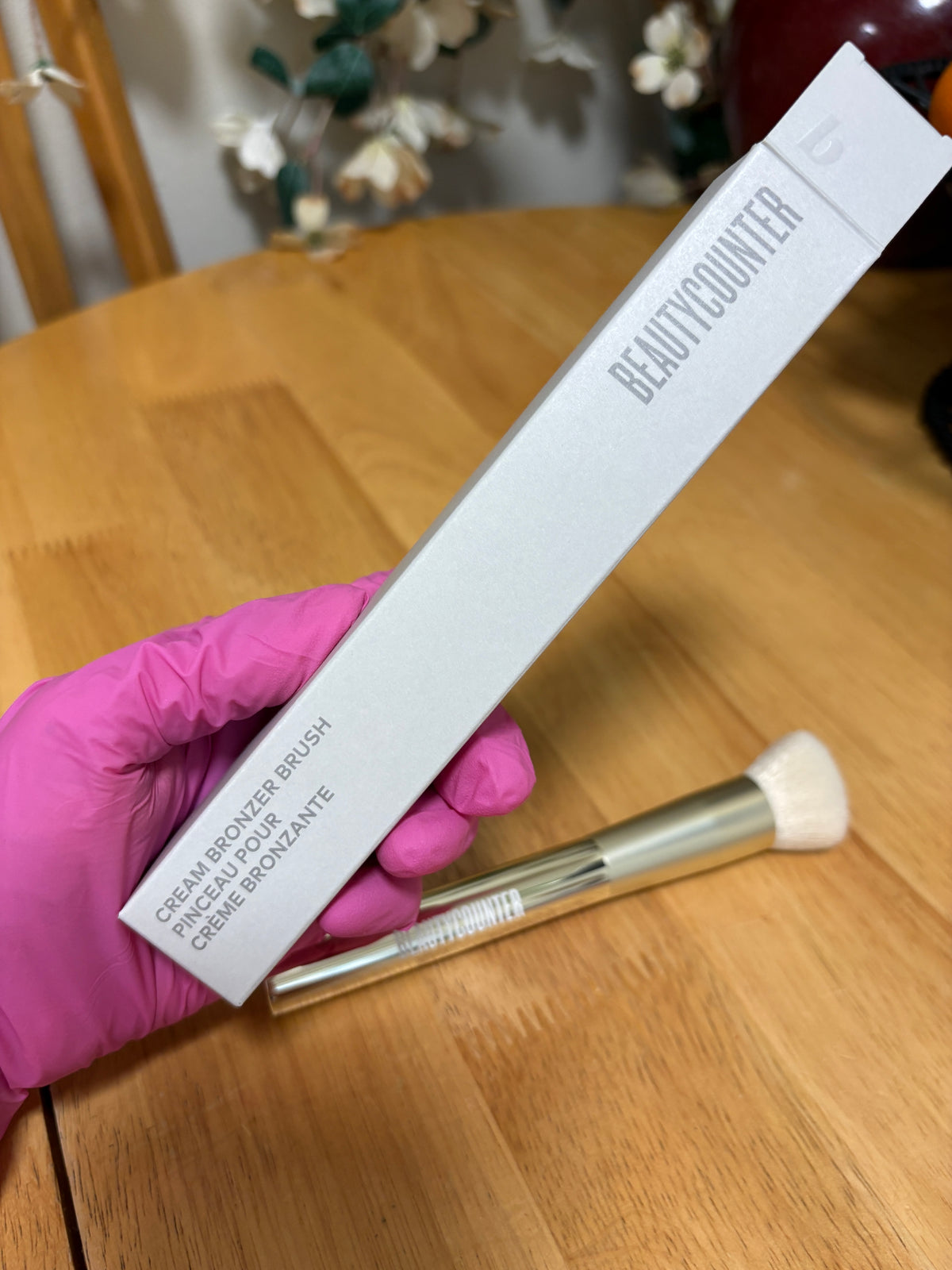 BEAUTYCOUNTER Cream Bronzer Brush, Makeup Brush Discontinued, BNIB, Gold Finish