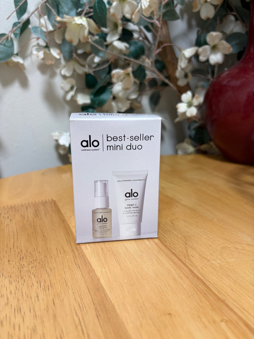 ALO best-seller mini duo, Magnesium Spray 0.7oz & Body Wash 1.6oz, Travel Sz NEW