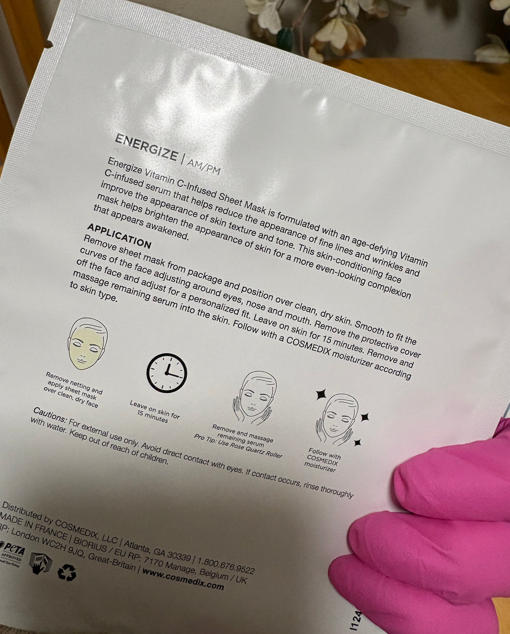 COSMEDIX Bio-Cellulose Sheet Mask Set 4ct Hydration Anti-Aging Niacinamide BNIB