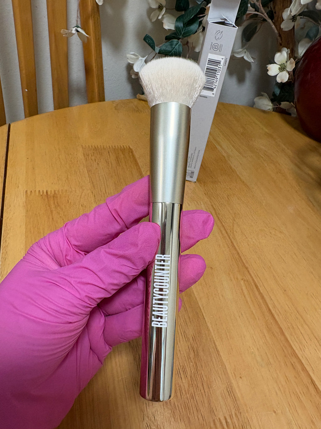 BEAUTYCOUNTER Cream Bronzer Brush, Makeup Brush Discontinued, BNIB, Gold Finish