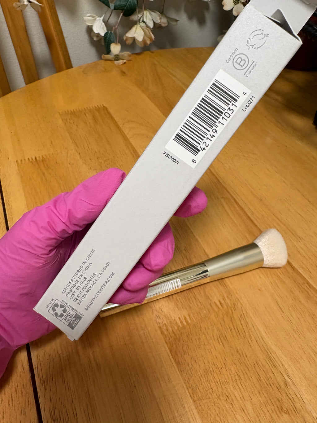 BEAUTYCOUNTER Cream Bronzer Brush, Makeup Brush Discontinued, BNIB, Gold Finish