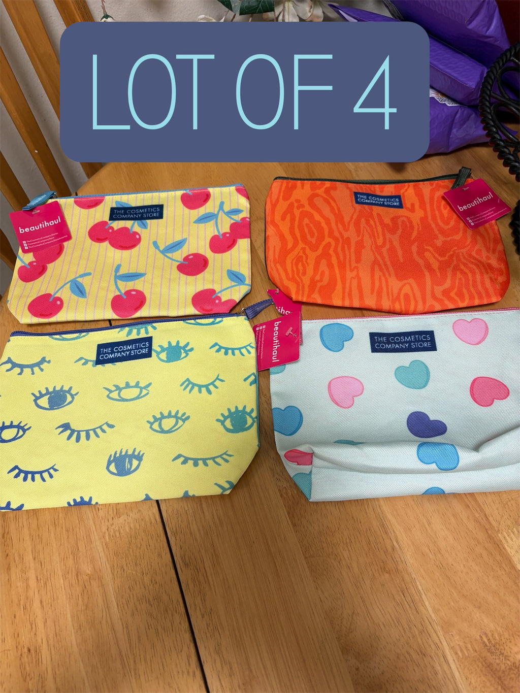 The Cosmetics Company Store ~ beautihaul ~ 4pc Bundle Toiletry Bag, NEW, BNWT