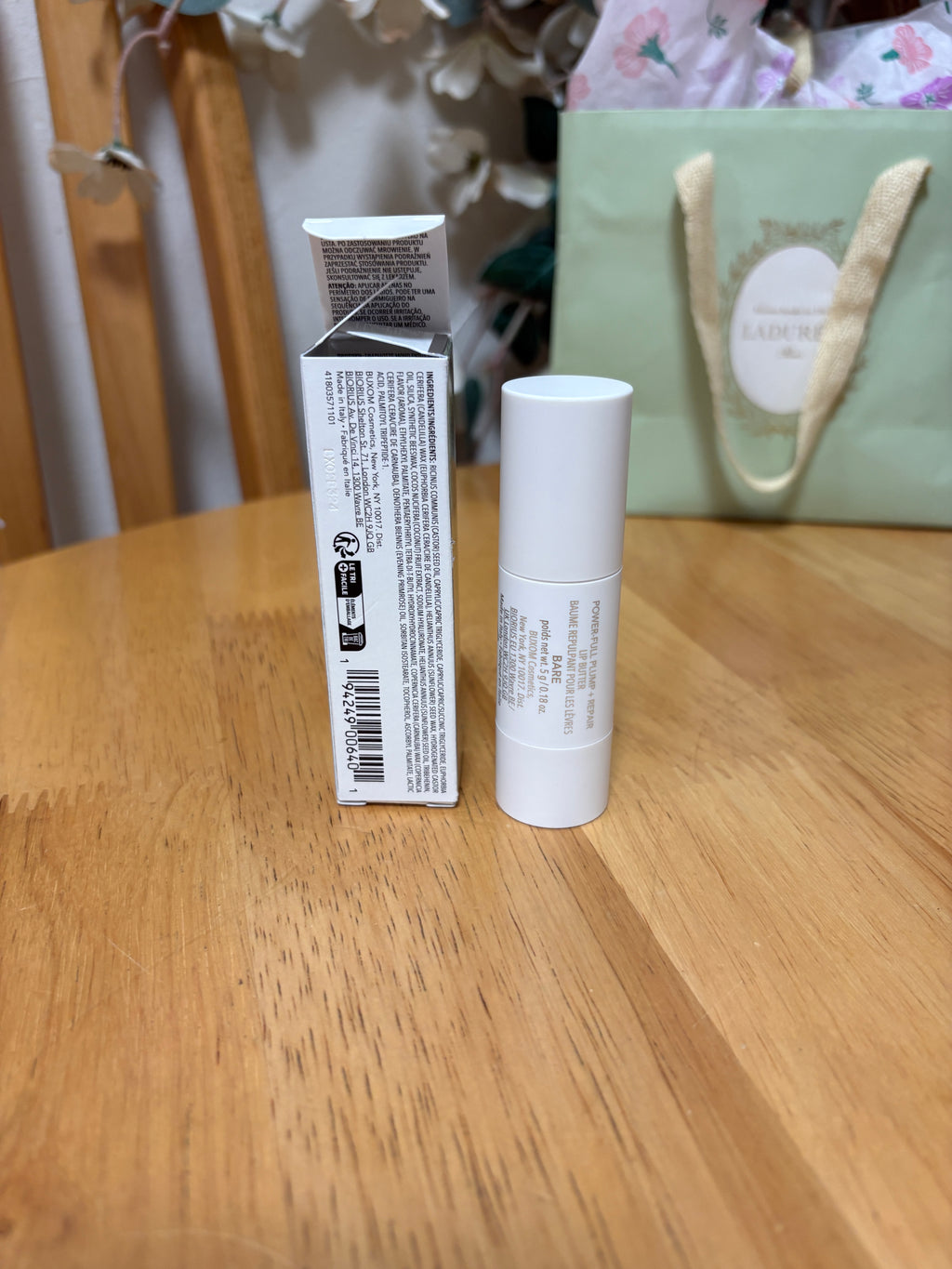 Buxom Power-Full Plump & Repair Lip Butter BARE/Clear Full Sz, 0.18oz, BNIB, New