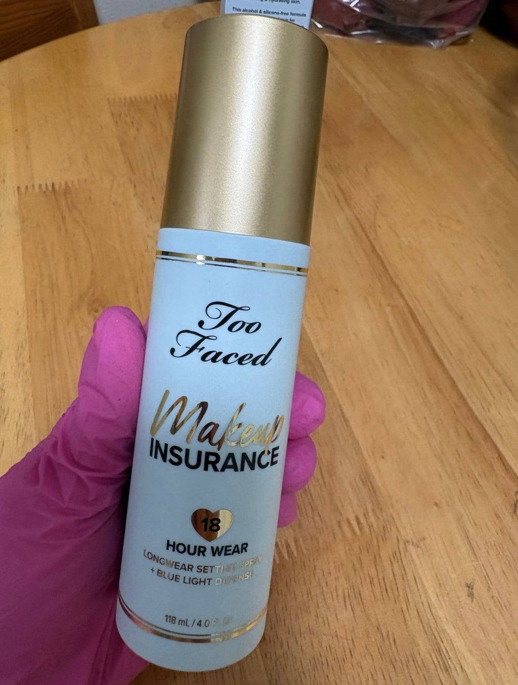 Too Faced Makeup Insurance 18Hour Wear Setting Spray,full Sz 4oz, BNIB,AUTHENTIC