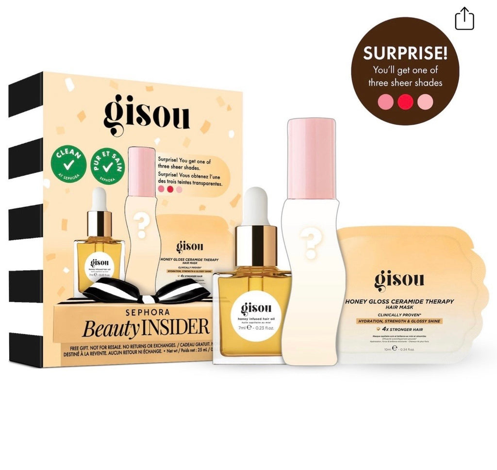 Sephora Beauty Insider Gift, Gisou~The Honey Hive, 3pc Set, BNIB, SEALED, BLIND