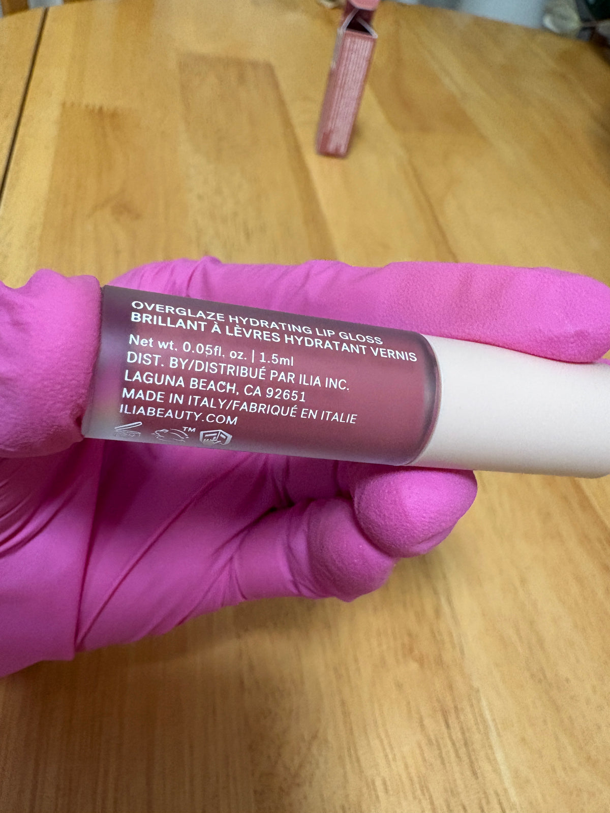 Ilia Overglaze Hydrating Lip Gloss in ENAMEL,Mini Sz 0.05oz, BNIB, Authentic,New