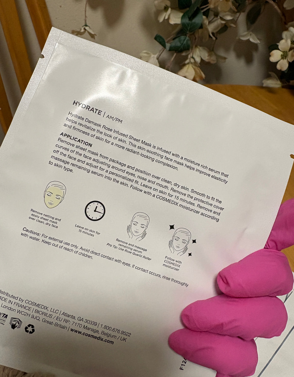 COSMEDIX Bio-Cellulose Sheet Mask Set 4ct Hydration Anti-Aging Niacinamide BNIB