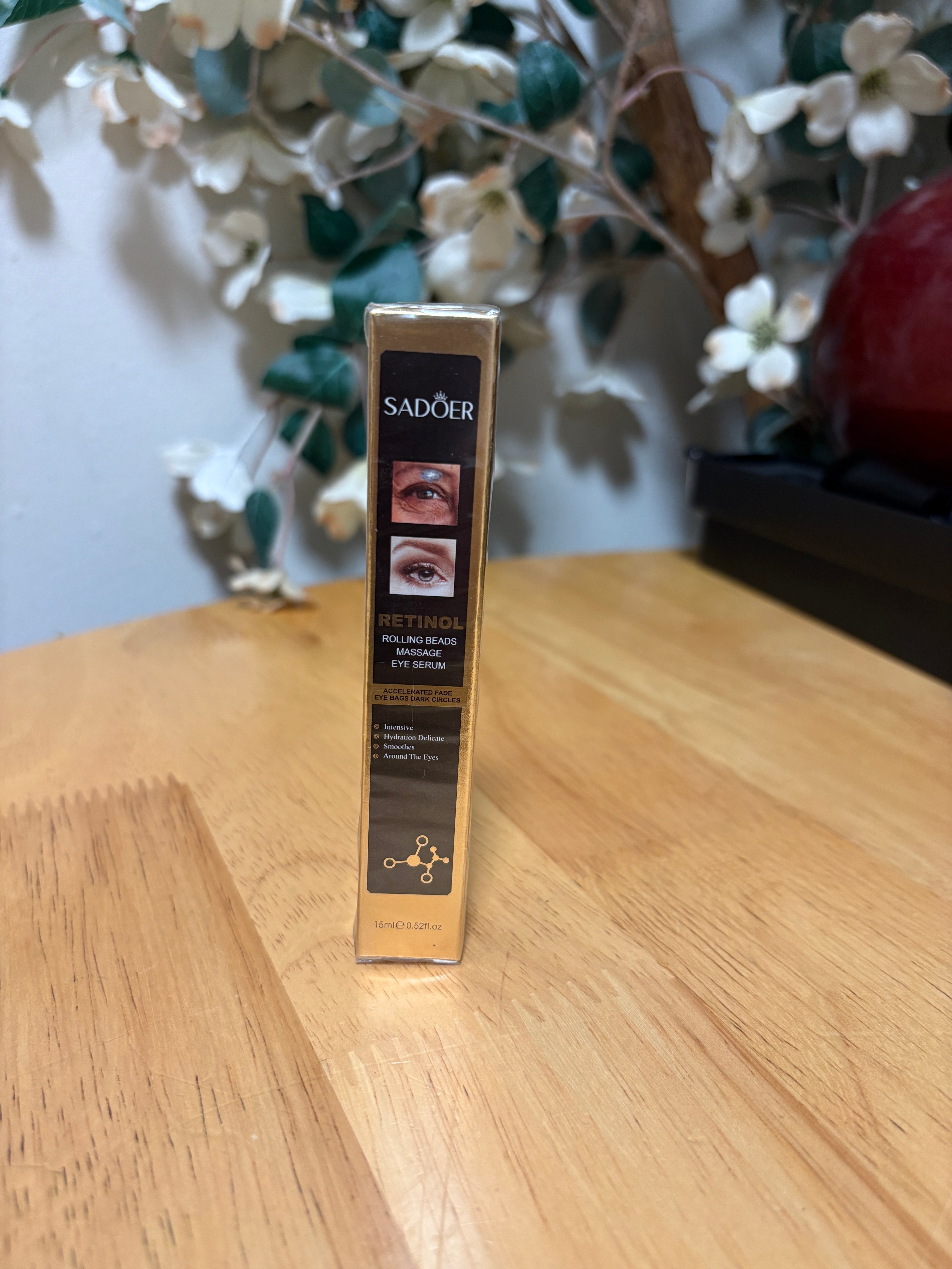 Sadoer Retinol Rolling Beads Massage Eye Serum, 0.52oz, BNIB, Sealed, exp:8/2028