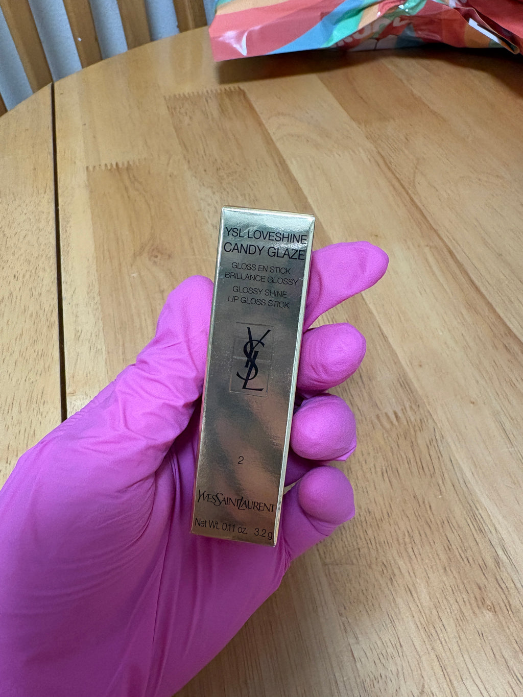 YSL Loveshine Candy Glaze Lip Gloss Stick 2 HEALTHY-GLOW PLUMPER, Full Sz BNIB