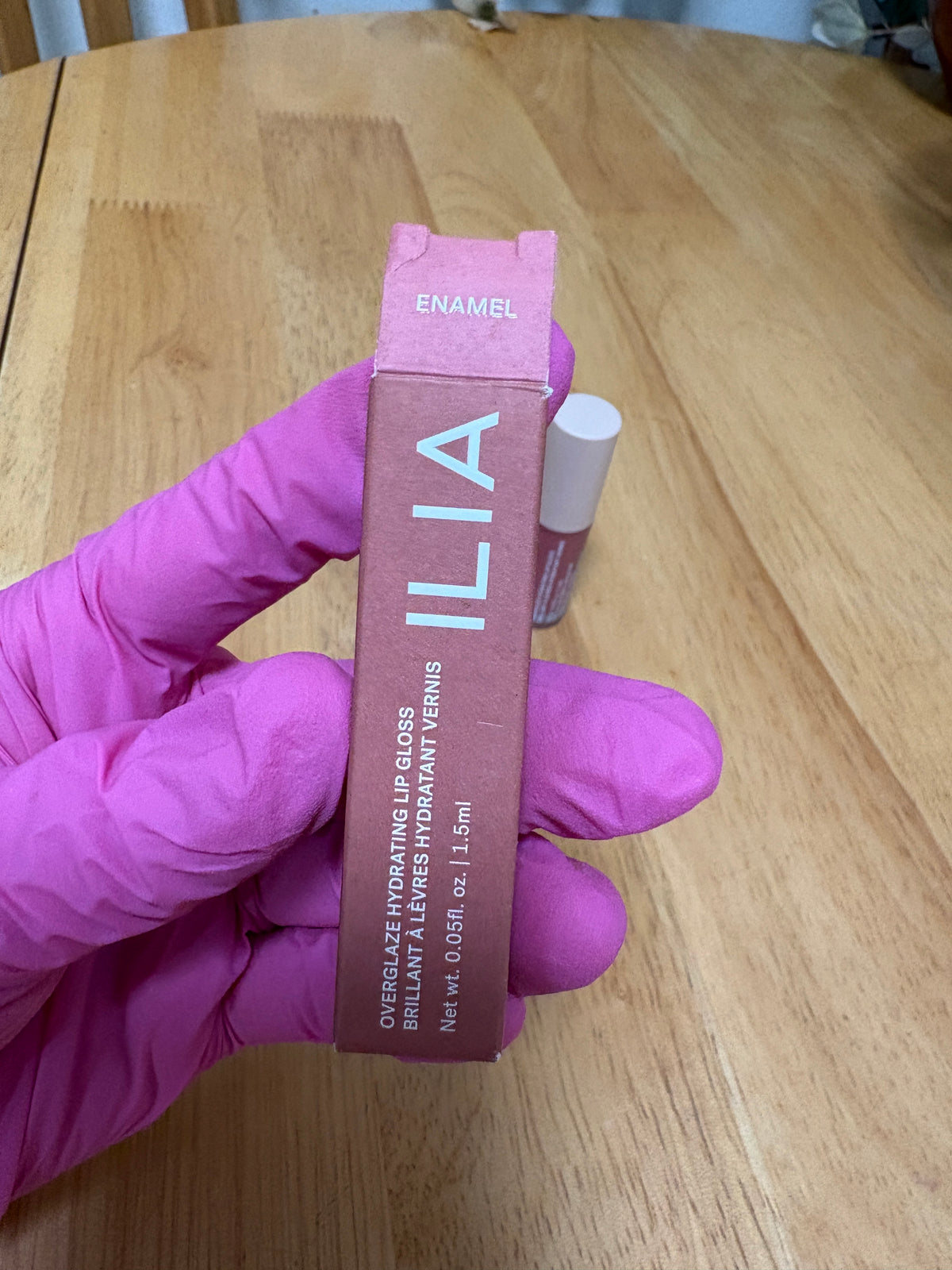 Ilia Overglaze Hydrating Lip Gloss in ENAMEL,Mini Sz 0.05oz, BNIB, Authentic,New