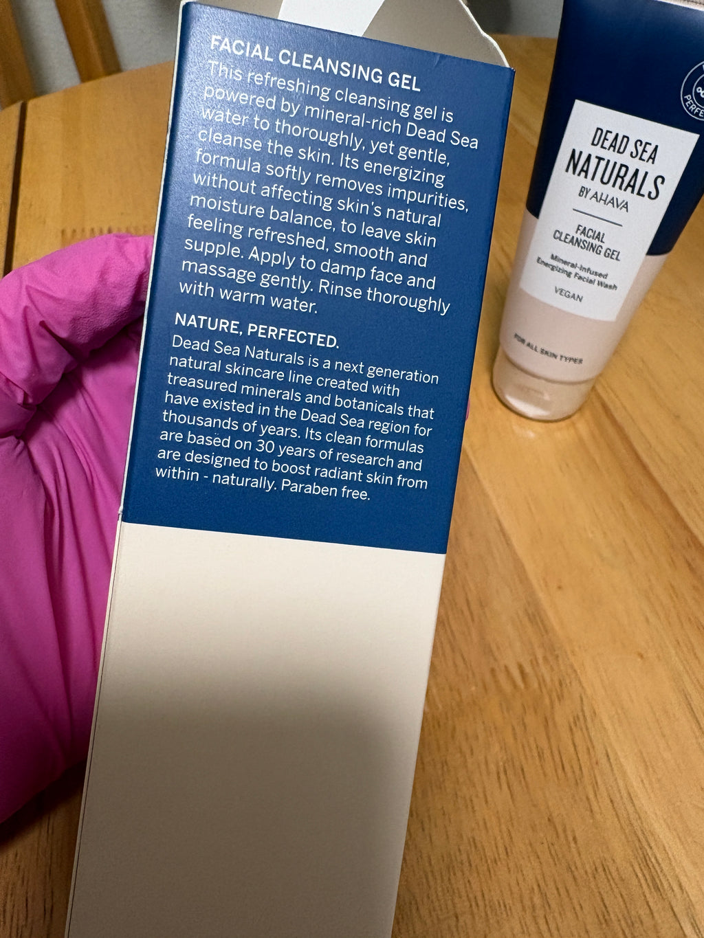 Dead Sea Naturals By Ahava Facial Cleaning Gel Vegan, BNIB, Sealed, New 3.4 Oz