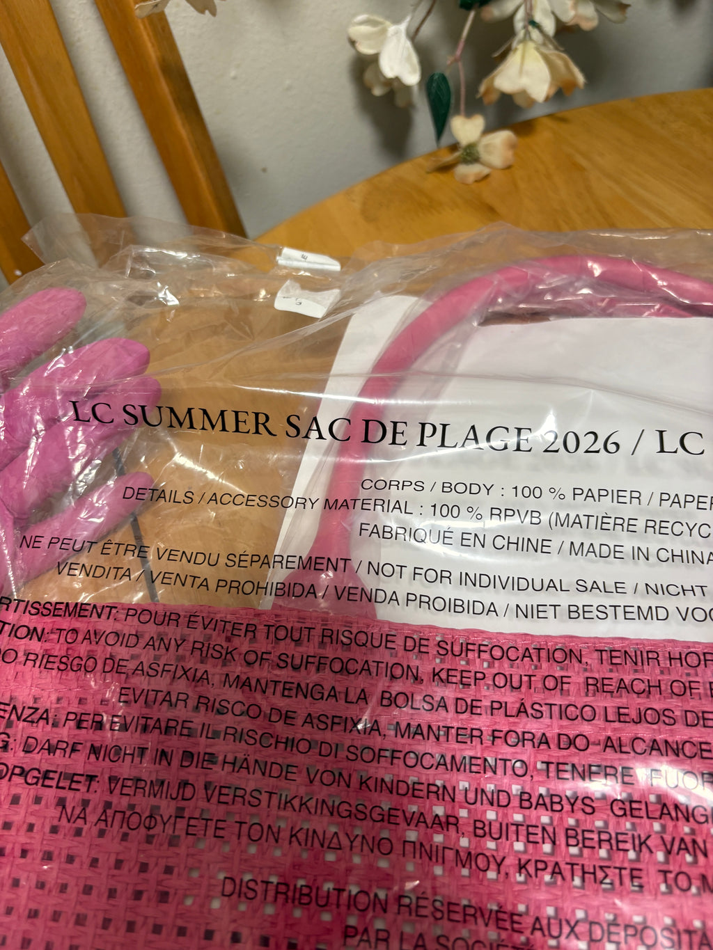 Lancome LC Summer Bag 2026 Pink Beach Bag Tote, Limited Edition,Sealed,Brand New