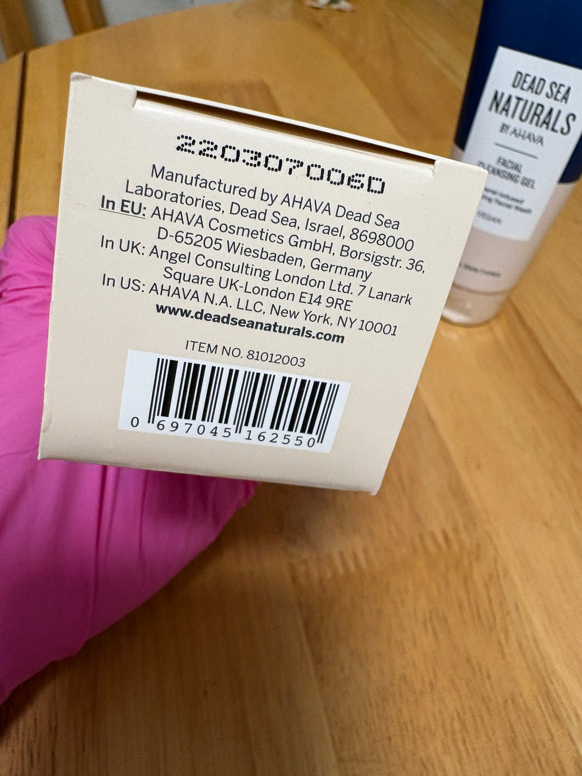 Dead Sea Naturals By Ahava Facial Cleaning Gel Vegan, BNIB, Sealed, New 3.4 Oz
