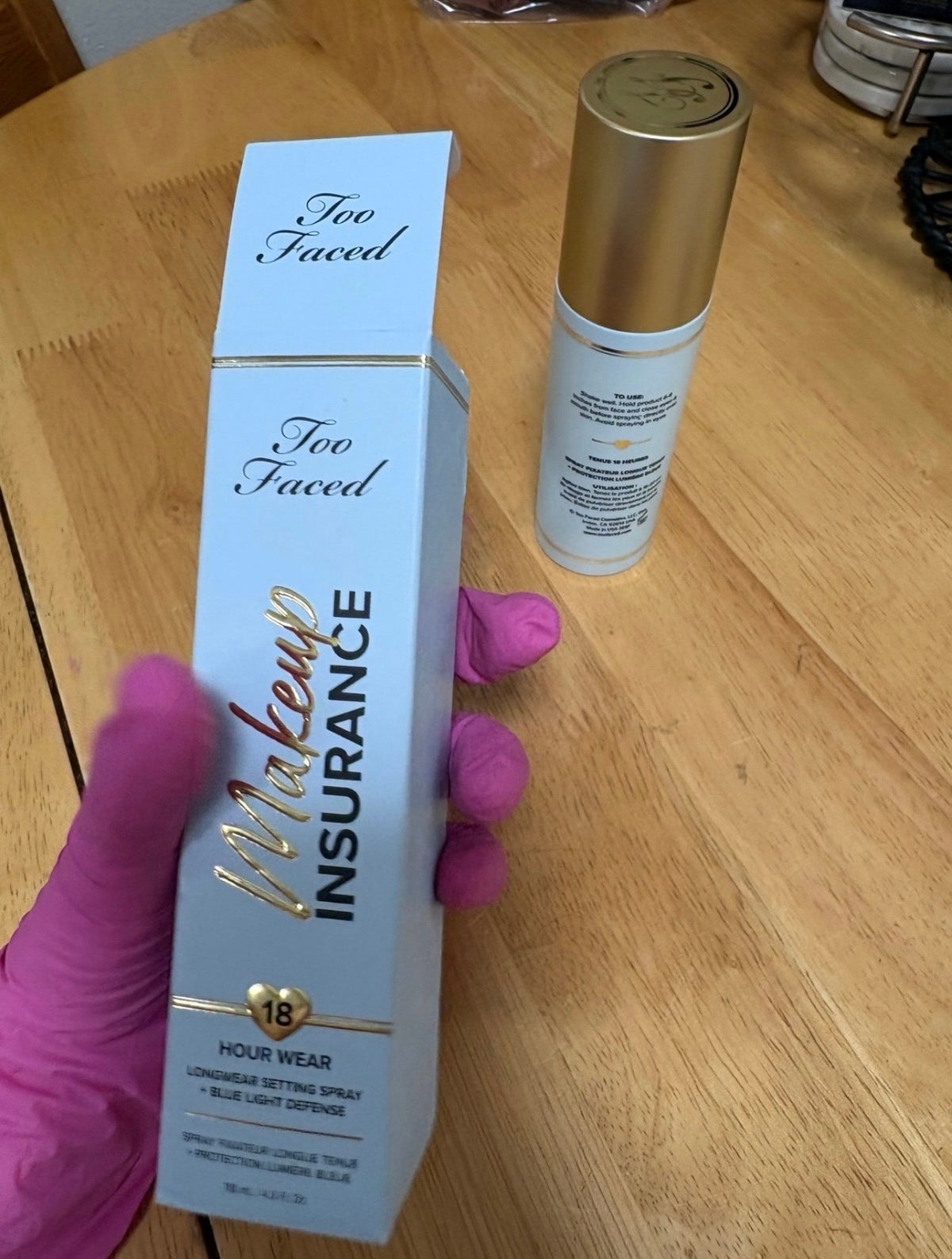 Too Faced Makeup Insurance 18Hour Wear Setting Spray,full Sz 4oz, BNIB,AUTHENTIC