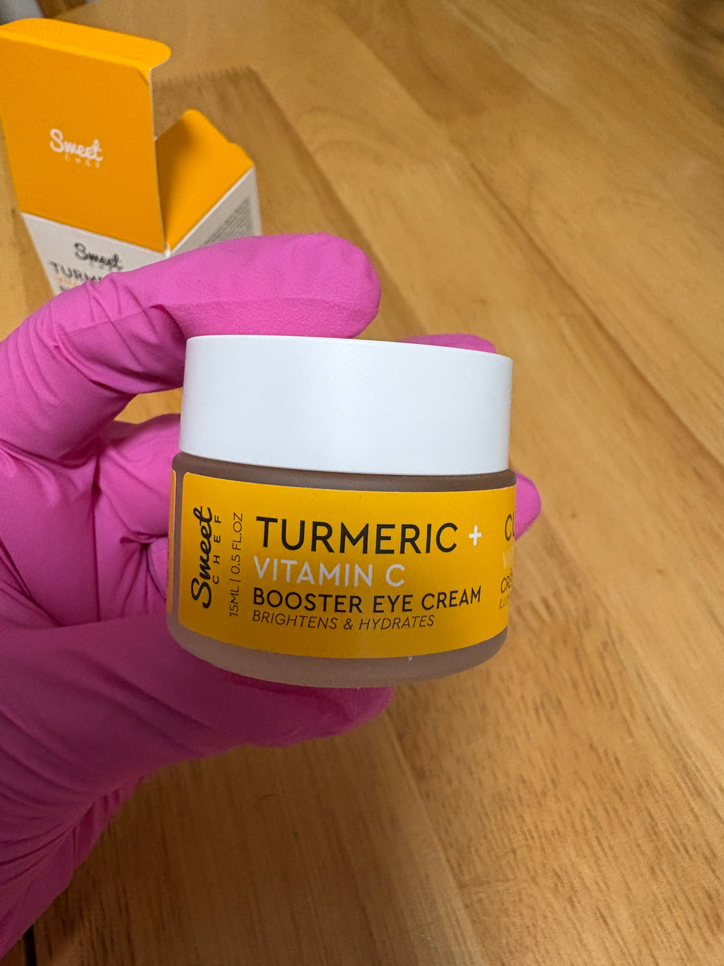 Sweet Chef~ Turmeric + Vitamin C Booster Eye Cream, full Sz 0.5oz, BNIB, Sealed