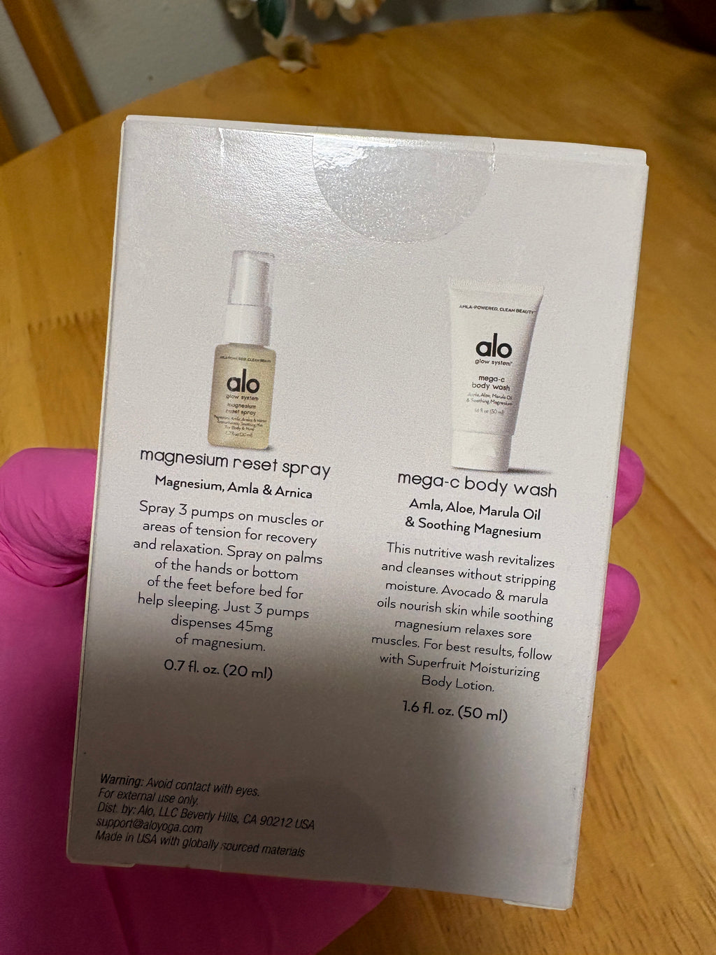 ALO best-seller mini duo, Magnesium Spray 0.7oz & Body Wash 1.6oz, Travel Sz NEW